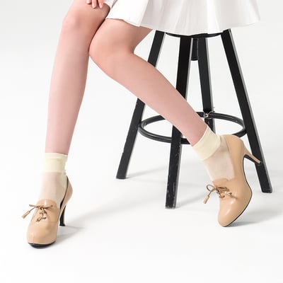 karine(MIT台灣製)全真皮綁帶流蘇低音高跟鞋-駝色12