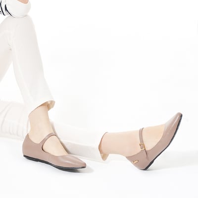 karine(MIT台灣製)全真皮尖頭繫帶內增高楔型鞋-駝色4