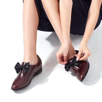 karine(MIT台灣製)全真皮2way無綁帶內增高牛津鞋-紅酒色5