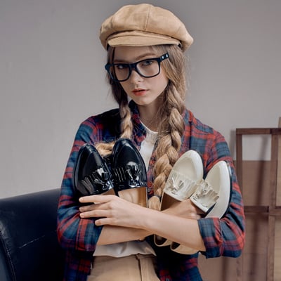 karine(MIT台灣製)全真皮流蘇低跟樂福鞋-晴光白2