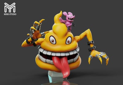 【預購】數碼寶貝 私車第三彈 大便獸與芝蒙獸 X Mine工作室3