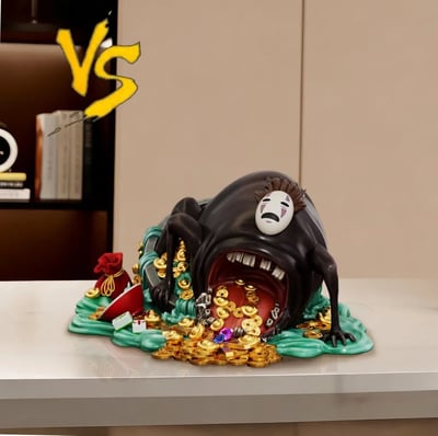 【預購】宮崎駿 家居系列21 暴走招財無臉男 X VS模玩1