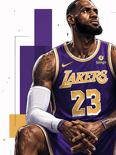 【預購】NBA《坐姿詹姆斯》裝飾畫&冰箱貼 X 巴洛克工作室5