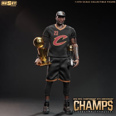 【預購】NBA 十周年紀念版 1/6收藏級可動人偶套裝 RS騎士奪冠詹姆斯 X Reset-Studio4