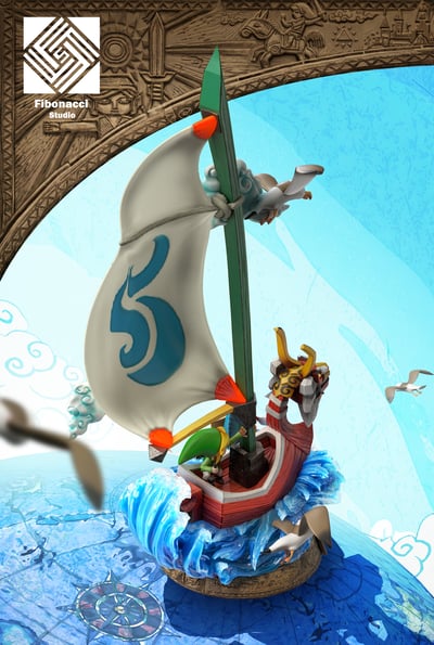 【預購】薩爾達傳說 風之杖-紅獅王號&林克 X Fibonacci婓波3