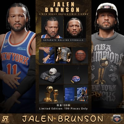 【售罄展示追加請私訊客服@toystationtw】NBA 1/6收藏級可動人偶套裝【可動眼】布倫森奪冠 X Reset-Studio1