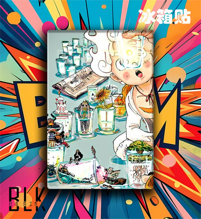 【預購】海賊王 水杯魯夫 裝飾畫&冰箱貼 X 巴洛克工作室4