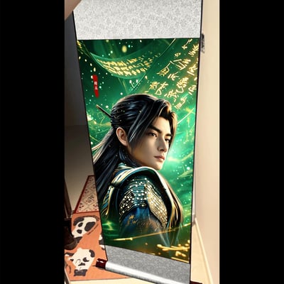 【預購】回眸 韓立 國風卷軸錦緞高清精裱畫 X 阿喵畫社3