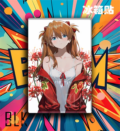 【預購】Eva新世紀福音戰士《花朵明日香》動漫裝飾畫&冰箱貼 X 巴洛克工作室3