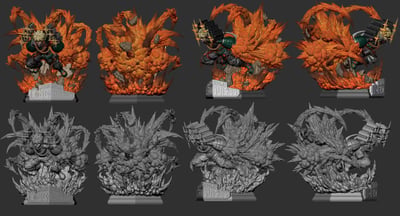 【現貨秒發】我的英雄學院 爆豪勝己1/6高品質雕像 X HERO-Studio10