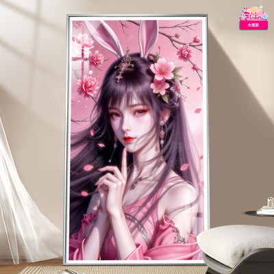 【預購】桃月落舞 小舞大豎款 12k主題高清裝飾畫 X 阿喵畫社1