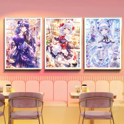 【預購】原神 禮服晚宴 女仆雷電將軍&神裏綾華&諾艾爾三聯 X 阿喵畫社4
