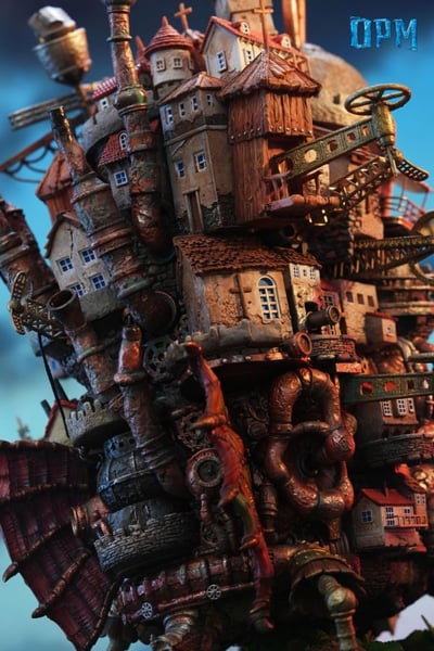 【補款】宮崎駿 桌面場景系列009 霍爾的移動城堡 行走的城堡 X OPM-Studio8