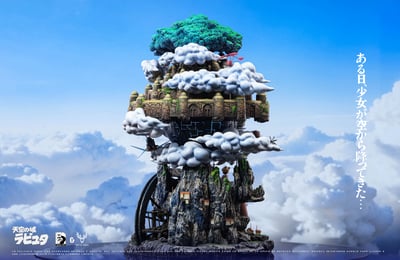 【預購】宮崎駿 收藏級雕像第四彈-天空之城 X 白鹿+黑蟻工作室3