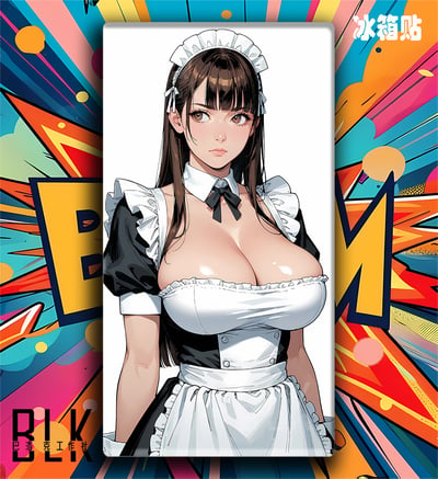 【預購】街頭霸王《黑衣女僕》動漫裝飾畫&冰箱貼 X 巴洛克工作室4