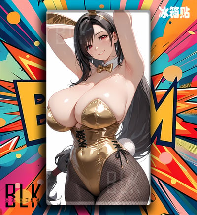 【預購】最終幻想《兔女郎蒂法》動漫裝飾畫&冰箱貼 X 巴洛克工作室3
