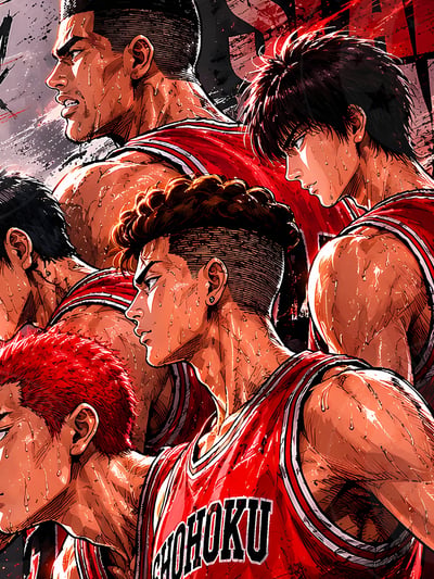 【預購】灌籃高手《湘北出擊》動漫裝飾畫 X 星空工作室5