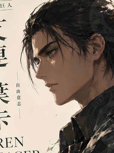 【預購】進擊的巨人《艾連·葉卡》動漫裝飾畫 X 星空工作室5