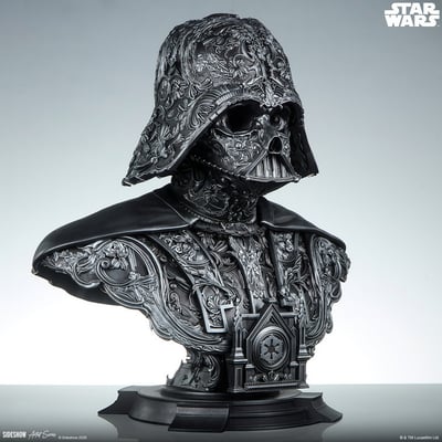 【售罄展示追加請私訊客服@toystationtw】星球大戰 黑武士 Darth Vader 達斯·維達 藝術胸像 200664 X Sideshow12
