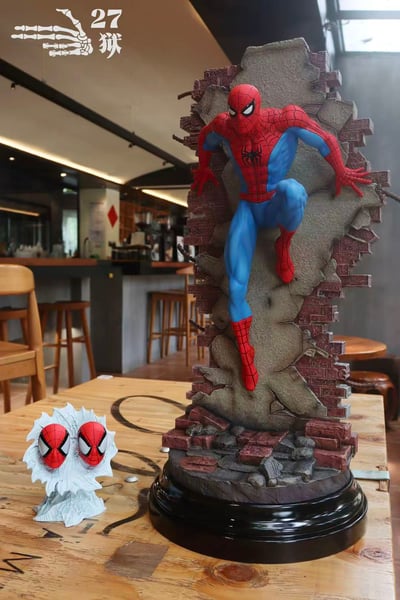 【售罄展示追加請私訊客服@toystationtw】Marvel漫威 壁掛蜘蛛人雕像 X 27獄4