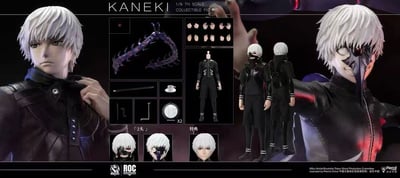 【售罄展示追加請私訊客服@toystationtw】東京喰種 1/6可動人偶 戰鬥服Ver. ROC-025 金木研 X Rocket Toys+皮樂中國 正版授權2