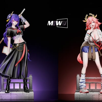 【預購】原神 雷電-影學姐x神子學姐 X Miwu工作室1