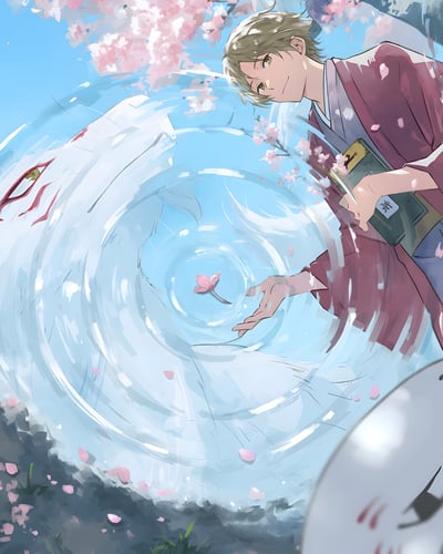 【預購】夏目友人帳《夏目和斑》動漫裝飾畫 X H2工作室5