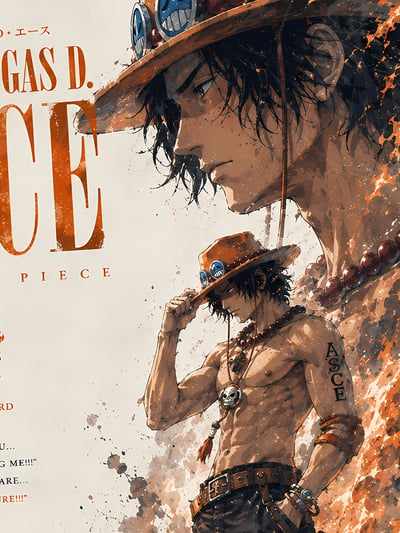 【預購】海賊王《ACE》動漫裝飾畫 X 星空工作室5