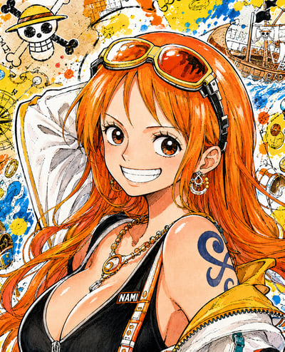 【預購】海賊王《娜美》動漫裝飾畫 X H2工作室3