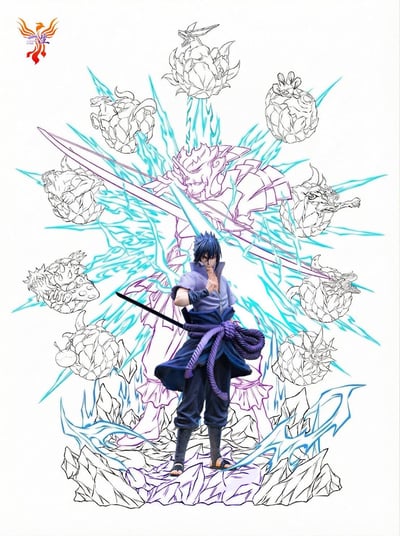【預購】火影忍者 海外私定 宇智波佐助 因陀羅須佐能乎 X 一生工作室2