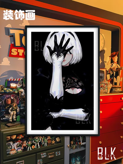 【預購】尼爾自動人形《暗夜2B》遊戲裝飾畫&冰箱貼 X 巴洛克工作室4