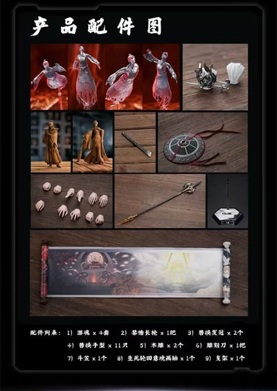 【售罄展示追加請私訊客服@toystationtw】仙逆 王林 化神期 可動人偶 CC9146 X CosmicCreations朗宙10