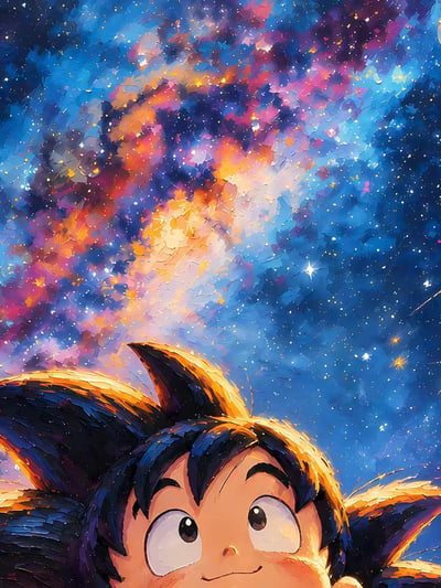 【預購】七龍珠《仰望小悟空》動漫裝飾畫 X 星空工作室5