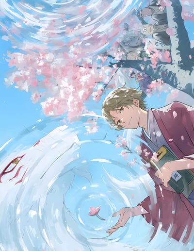 【預購】夏目友人帳《夏目和斑》動漫裝飾畫 X H2工作室4