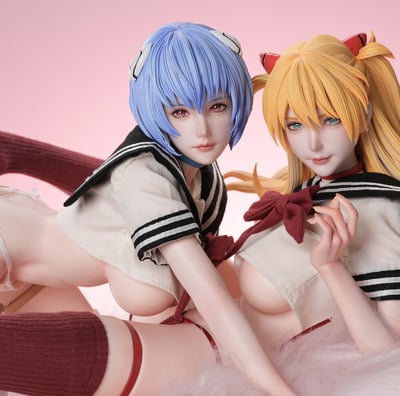 【預購】Eva新世紀福音戰士 輕雕像COSER系列 明日香&綾波零 X TEAM-T1