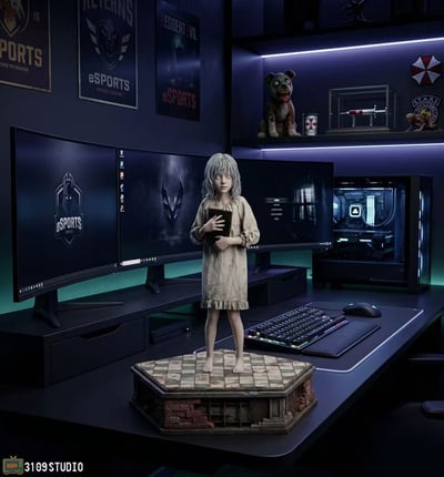 【售罄展示追加請私訊客服@toystationtw】惡靈古堡 神秘女孩 艾米莉＆葛蕾絲 X 3109工作室9