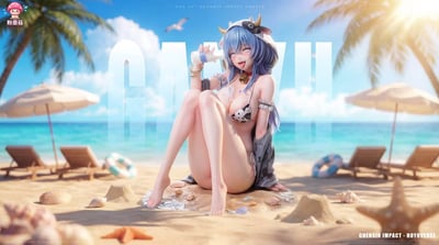 【預購】原神 甘雨·椰奶海風 X 粉蘑菇工作室2