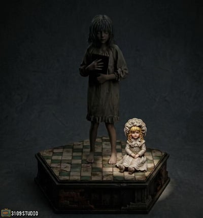 【售罄展示追加請私訊客服@toystationtw】惡靈古堡 神秘女孩 艾米莉＆葛蕾絲 X 3109工作室10