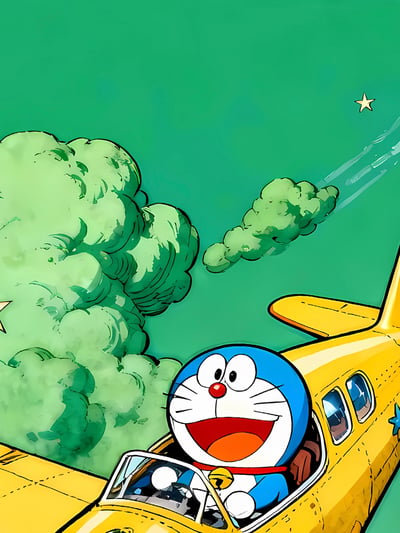 【預購】哆啦A夢《飛機哆啦》裝飾畫 X 星空工作室5