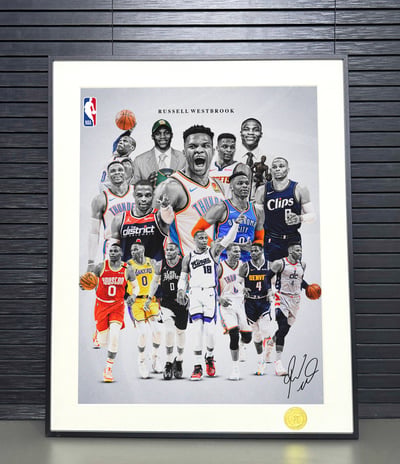 【預購】NBA《威少退役紀念》裝飾畫 X H2工作室3