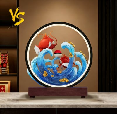 【預購】寶可夢 雙配色 新年款招財雙魚戲水 X VS模玩2