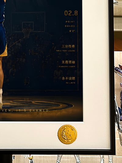 【預購】NBA《投籃Curry》金州勇士裝飾畫 X 星空工作室4