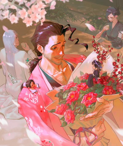 【預購】死神《京樂春水》動漫裝飾畫 X H2工作室4