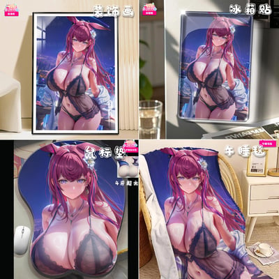 【預購】墨紗韻 兔女郎安賽爾 12K主題超清裝飾畫 X 阿喵畫社1