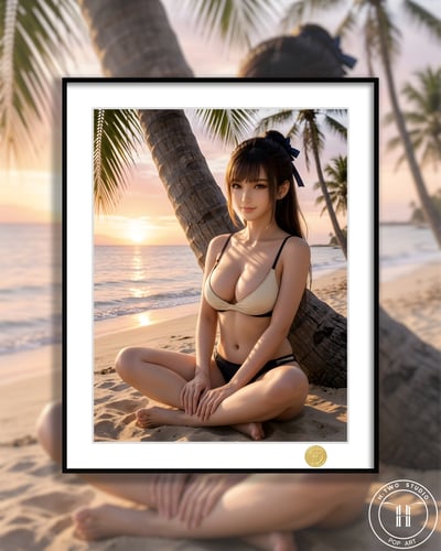【預購】劍星《海邊伊芙》動漫電競房裝飾畫 X H2工作室2