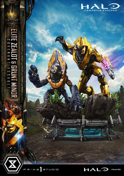 【預購】光環：戰役進化 精英狂戰士 與 初級咕嚕兵：星盟強襲 X Prime 1 Statue2