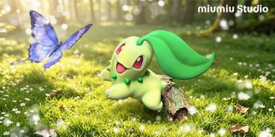 【預購】寶可夢 口袋愜意時光第四彈 菊葉草 X miumiu夢幻2