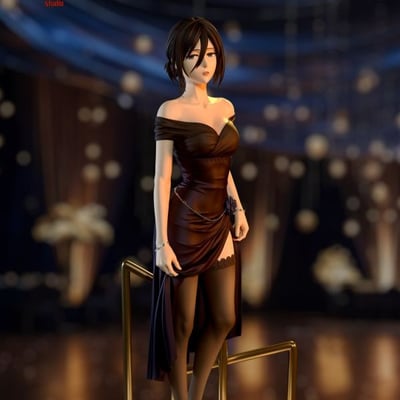 【現貨秒發】進擊的巨人 夜宴系列第一彈 米卡莎 X Model Power1