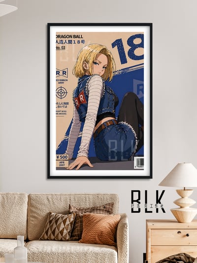 【預購】七龍珠《回頭18號》動漫裝飾畫&冰箱貼 X 巴洛克工作室2
