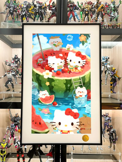 【預購】Hello Kitty《西瓜kitty》動漫裝飾畫 X 星空工作室2